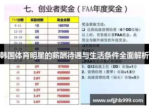 韩国体育明星的薪酬待遇与生活条件全面解析